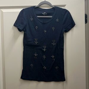 J Crew beaded tee